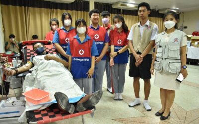 อาสายุวกาชาดโรงเรียนหนองฉางวิทยา จังหวัดอุทัยธานี ร่วมปฏิบัติภารกิจบริจาคโลหิต ดวงตา และอวัยวะ
