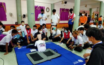 กศน.เขตสะพานสูง จัดอบรมหลักสูตรพื้นฐานยุวกาชาด ให้แก่อาสายุวกาชาด จำนวน 60 คน ณ วัดลาดบัวขาว (ราชโยธา)