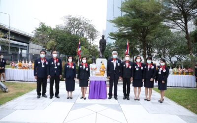 พิธีวางพานพุ่ม และตักบาตรพระภิกษุสงฆ์ ครบรอบ 130 ปี สภากาชาดไทย