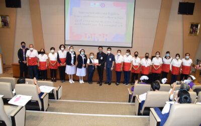 ฟื้นฟูทักษะอาสาสมัครกาชาดสำหรับการช่วยปฏิบัติงานโรงพยาบาลสมเด็จฯ ณ ศรีราชา สภากาชาดไทย