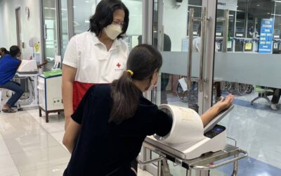 อาสาสมัครกาชาดปฏิบัติงานพื้นที่งานโรงพยาบาลสมเด็จพระบรมราชเทวี ณ ศรีราชา จังหวัดชลบุรี