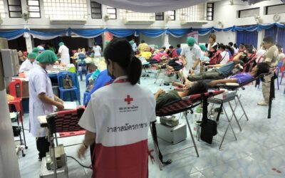 ศูนย์ส่งเสริมการเรียนรู้อำเภอศรีสัชนาลัย จังหวัดสุโขทัย นำอาสาสมัครกาชาดเข้าร่วมกิจกรรม ออกรับบริจาคโลหิต