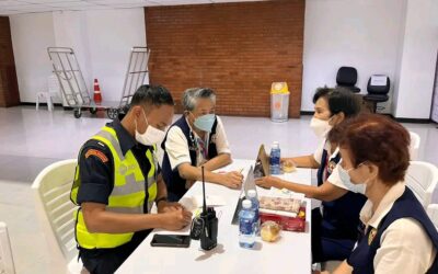 อาสาสมัครกาชาดออกหน่วยบริการเคลื่อนที่ร่วมกับภาคีสภากาชาดไทย