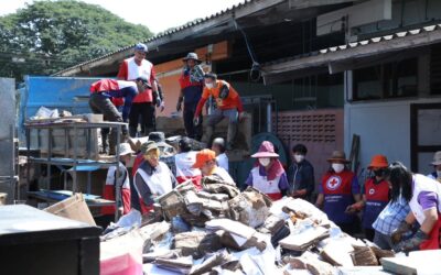 สภากาชาดไทย ระดมกำลังอาสาสมัครกาชาดฟื้นฟูพื้นที่การเรียนรู้