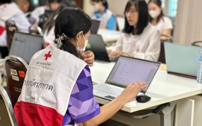 อาสาสมัครกาชาดร่วมกิจกรรม “ผลิตไฟล์หนังสือเพื่อผู้พิการทางสายตา”