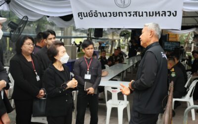 คณะผู้บริหารสำนักงานยุวกาชาดและอาสาสมัครกาชาดร่วมหารือกับหน่วยงานต่างๆ ในการพัฒนางานอาสาสมัคร