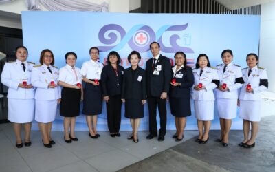 พิธีปฏิญาณตนและสวนสนามของยุวกาชาด เนื่องในวันคล้ายวันสถาปนายุวกาชาดไทย ครบรอบ 104 ปี ภายใต้แนวคิด “ร้อยดวงใจ ด้วยจิตอาสา” พร้อมน้อมแสดงความอาลัยถวายแด่ สมเด็จพระนางเจ้าสิริกิติ์ พระบรมราชินีนาถ พระบรมราชชนนีพันปีหลวง สภานายิกาสภากาชาดไทย