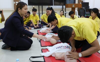 สำนักงานยุวกาชาดและอาสาสมัครกาชาดจัดกิจกรรมภายใต้ “โครงการส่งเสริมและสนับสนุนการปฏิบัติงานของอาสาสมัครสภากาชาดไทยด้านการส่งเสริมสุขภาพของประชาชนในชุมชน”