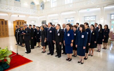 คณะผู้บริหารและบุคลากรสภากาชาดไทย ร่วมถวายพระพรชัยมงคล พระบาทสมเด็จพระเจ้าอยู่หัว พระบรมราชูปถัมภกสภากาชาดไทย เนื่องในโอกาสวันเฉลิมพระชนมพรรษา