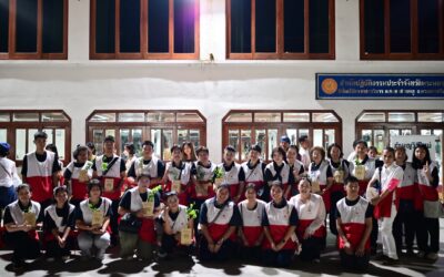 อาสาสมัครกาชาดร่วมใจปันกล้าปลูกธรรมะ สนับสนุนกิจกรรมเวียนเทียนด้วยต้นไม้ ร่วมกับมูลนิธิ ปลูกต้นไม้ปลูกธรรมะ ณ วัดใหญ่ชัยมงคล