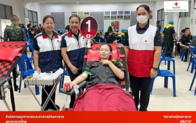 ชมรมอาสายุวกาชาดมหาวิทยาลัยนครพนม ร่วมปฏิบัติหน้าที่จิตอาสาในกิจกรรมรับบริจาคโลหิต เพื่อสำรองโลหิตช่วยเหลือผู้ป่วย